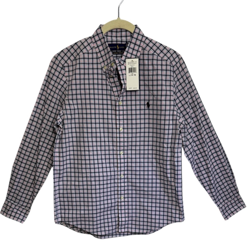 Ralph Lauren Natural Stretch Button down shirt, BIG BOYS,‎ size LARGE (14-16)